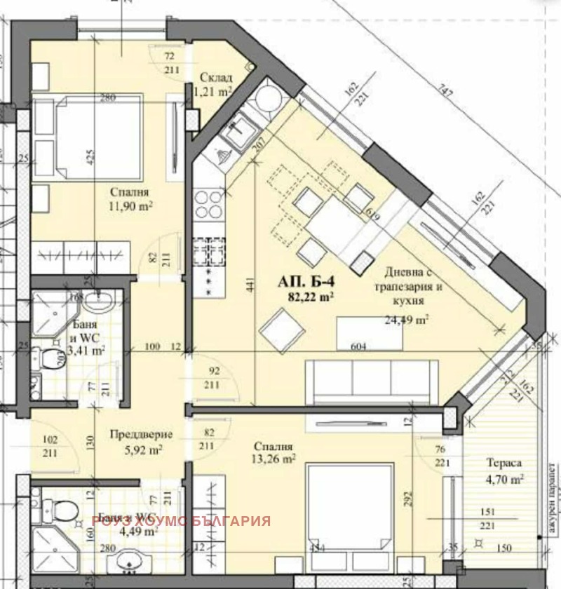 Eladó  2 hálószobás Plovdiv , Otdih i kultura , 93 négyzetméter | 59298333 - kép [2]