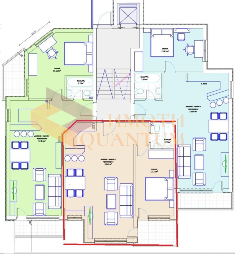 Продаја  1 спаваћа соба Варна , Виница , 75 м2 | 48242160 - слика [2]