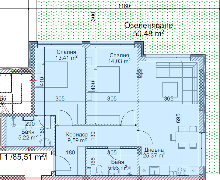 Продается  2 спальни Благоевград , Струмско , 149 кв.м | 76657675 - изображение [4]