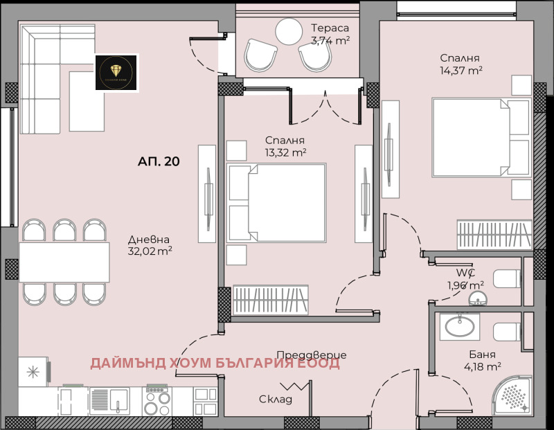 Продава 2-СТАЕН, гр. Пловдив, Христо Смирненски, снимка 2 - Апартаменти - 52732611