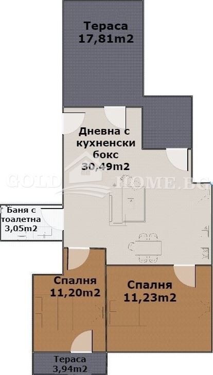 Продава 3-СТАЕН, гр. Пловдив, Кючук Париж, снимка 2 - Aпартаменти - 48155135