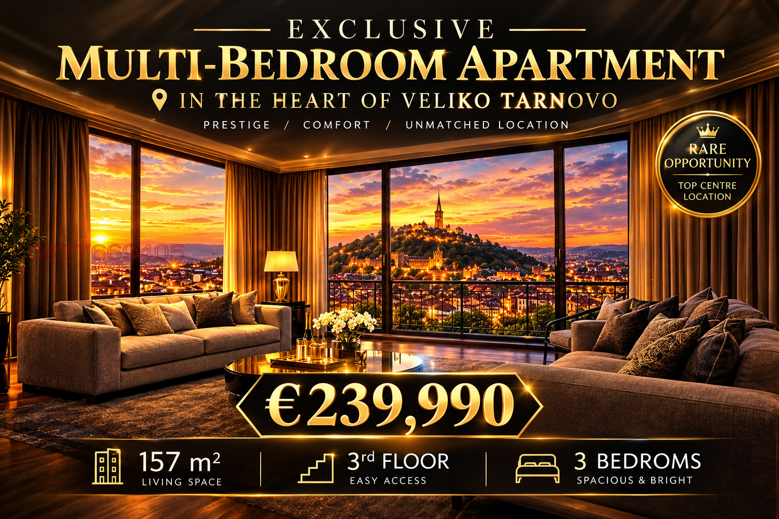 Продава МНОГОСТАЕН, гр. Велико Търново, Център