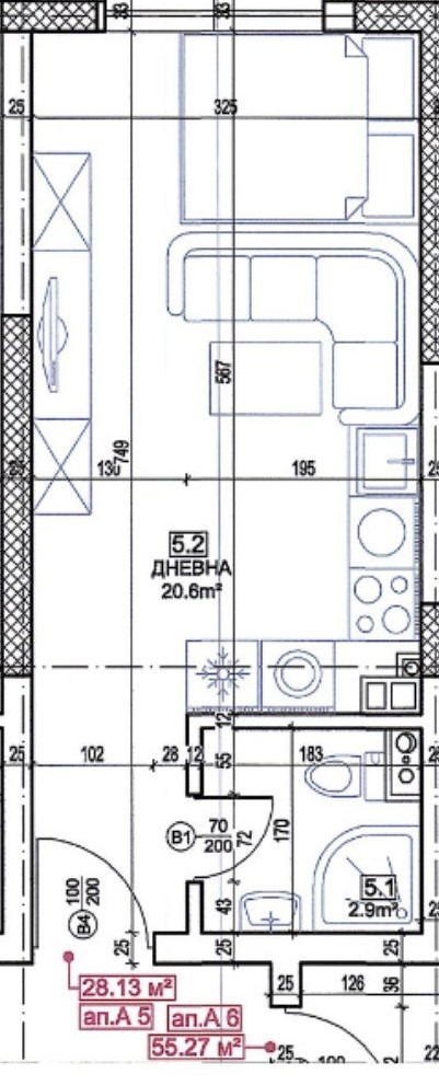Продава 1-СТАЕН, гр. София, Малинова долина