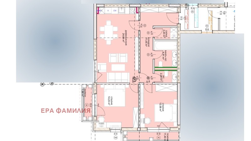 Продава  3-стаен град София , Малинова долина , 114 кв.м | 66635781 - изображение [2]