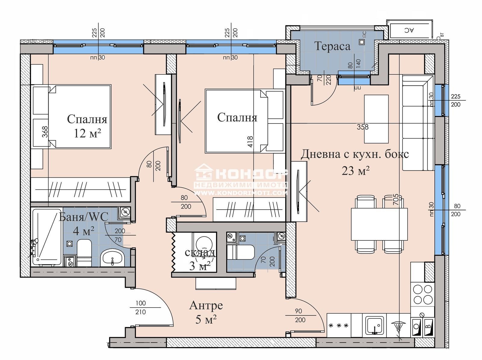 Продава 3-СТАЕН, гр. Пловдив, Кючук Париж, снимка 2 - Апартаменти - 51535805
