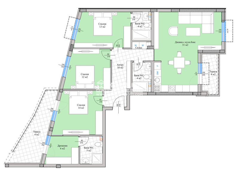 Продава МНОГОСТАЕН, гр. Пловдив, Остромила, снимка 4 - Aпартаменти - 47293862