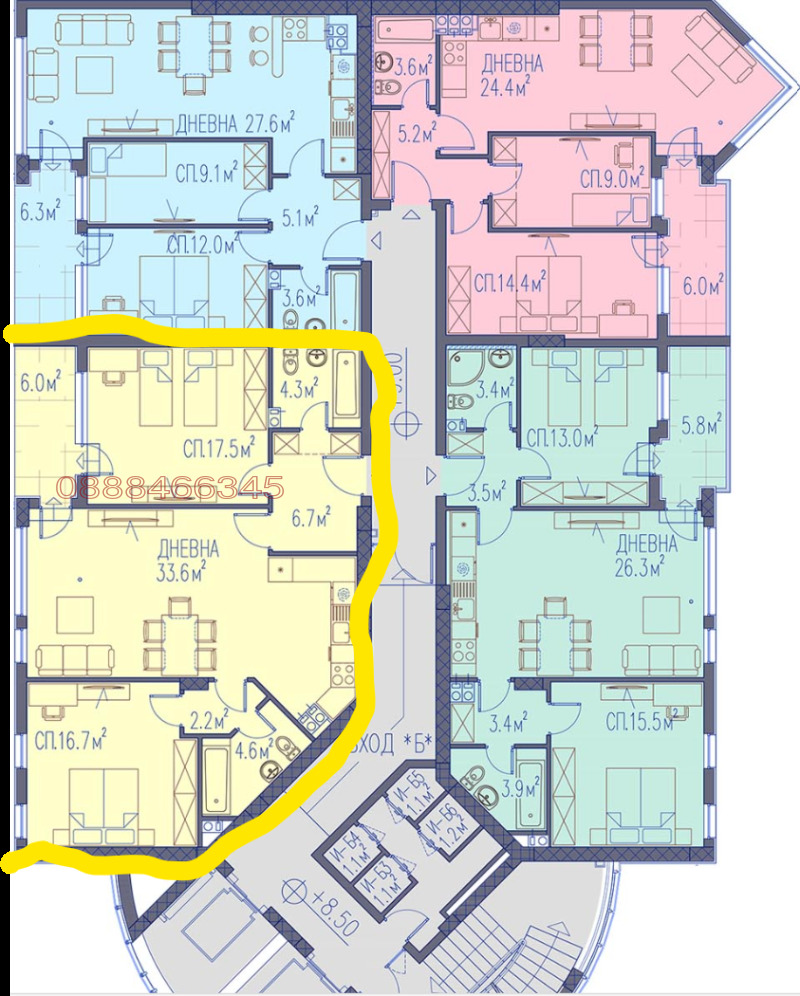 Продава 3-СТАЕН, гр. Пловдив, Младежки Хълм, снимка 16 - Апартаменти - 52640510