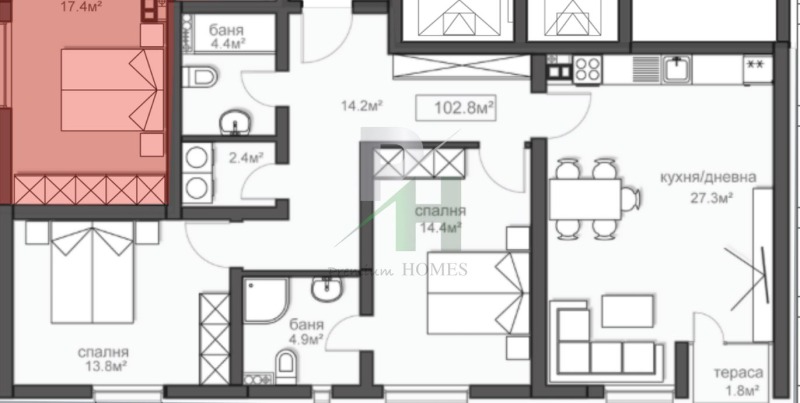 Продава 3-СТАЕН, гр. София, Красно село, снимка 13 - Aпартаменти - 49560772