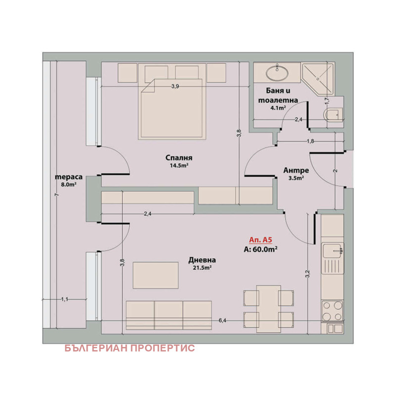Продава 2-СТАЕН, гр. Банско, област Благоевград, снимка 9 - Апартаменти - 53331593