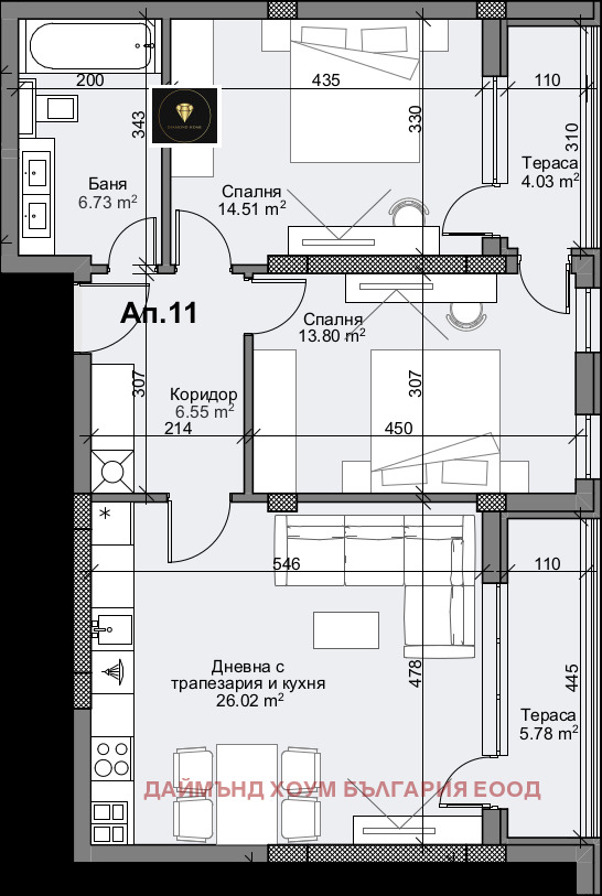 Til salgs  2 soverom Plovdiv , Karsjijaka , 112 kvm | 21582947 - bilde [2]