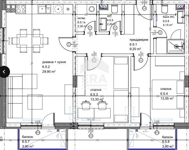 Продаја  2 спаваће собе Варна , Кајсиева градина , 114 м2 | 61614424 - слика [3]