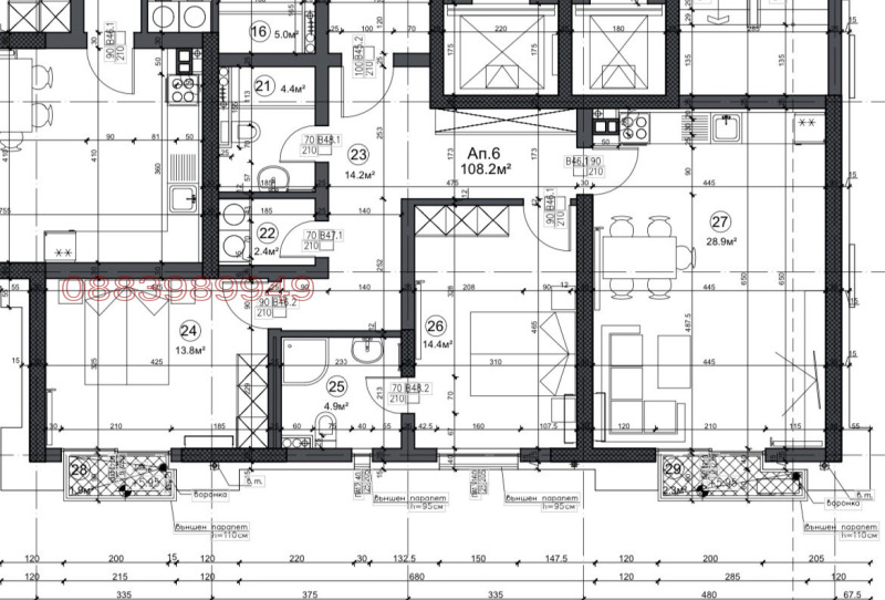 Satılık  2 yatak odası Sofia , Krasno selo , 145 metrekare | 70667814 - görüntü [5]