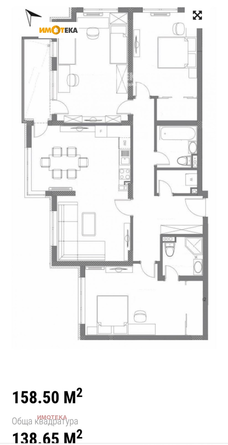 Myytävänä  3+ makuuhuone Sofia , Krastova vada , 158 neliömetriä | 26325178 - kuva [2]