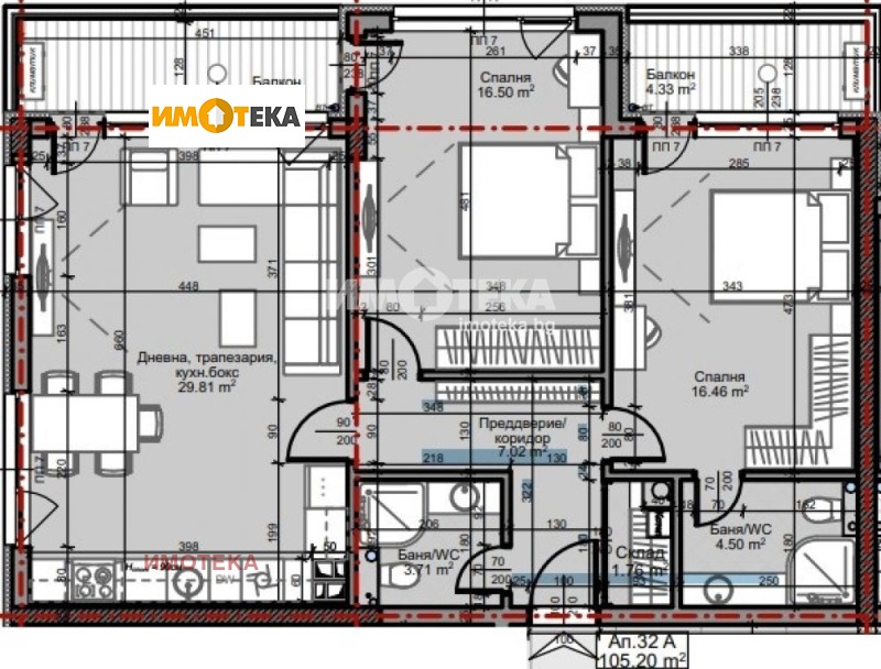 In vendita  2 camere da letto Sofia , Mladost 4 , 121 mq | 37643376