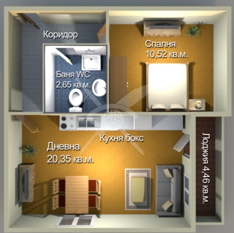 Продава 2-СТАЕН, гр. Бургас, област Бургас, снимка 1 - Aпартаменти - 46956480