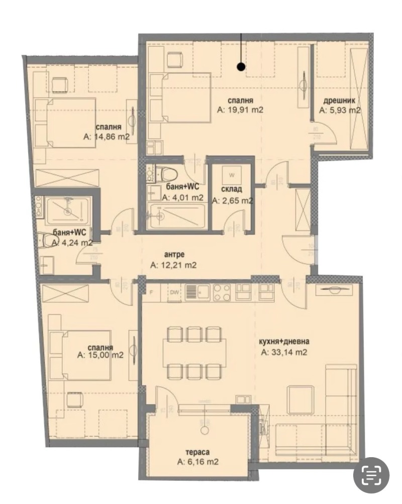 Satılık  3 yatak odası Sofia , Ovça kupel , 156 metrekare | 53203264 - görüntü [7]
