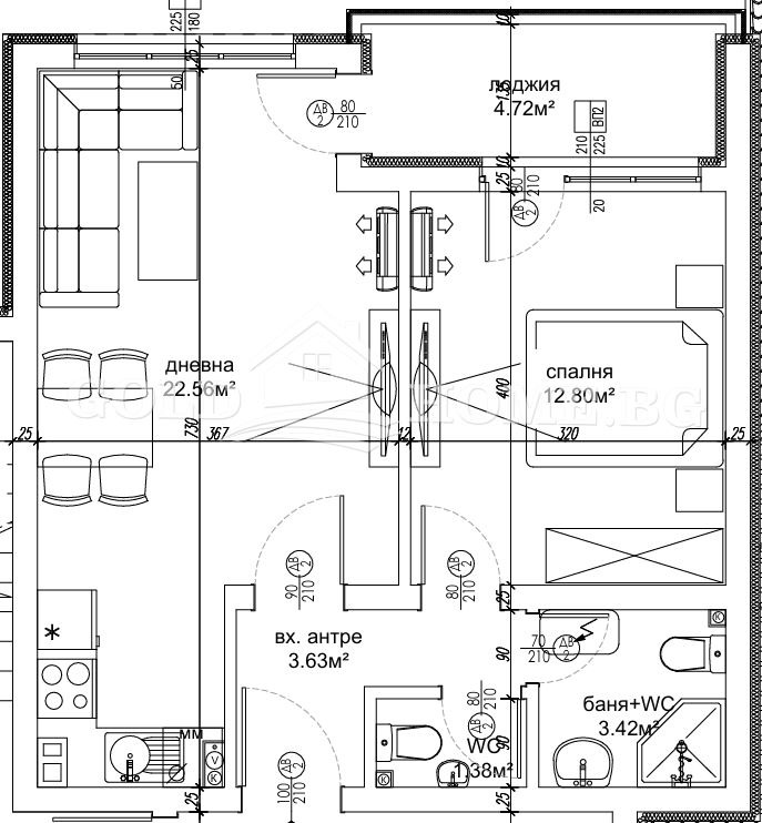 Продава 2-СТАЕН, гр. Пловдив, Остромила, снимка 2 - Апартаменти - 54274236