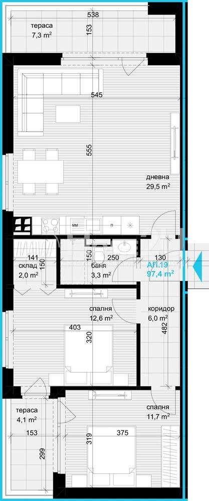 Zu verkaufen  2 Schlafzimmer Warna , Asparuhowo , 113 qm | 69919381 - Bild [2]