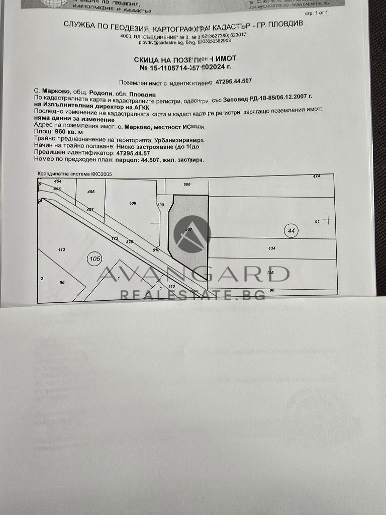 Продава ПАРЦЕЛ, с. Марково, област Пловдив, снимка 5 - Парцели - 53086670