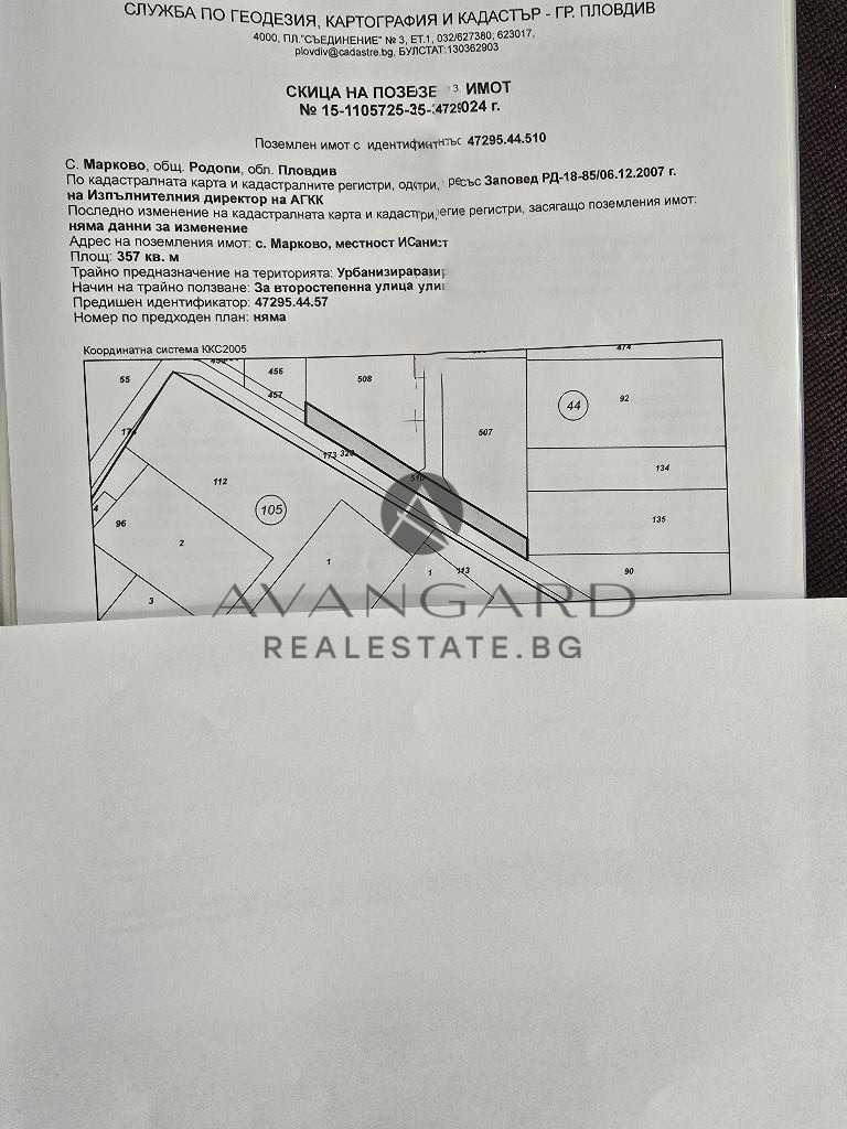 Продава ПАРЦЕЛ, с. Марково, област Пловдив, снимка 2 - Парцели - 53086670