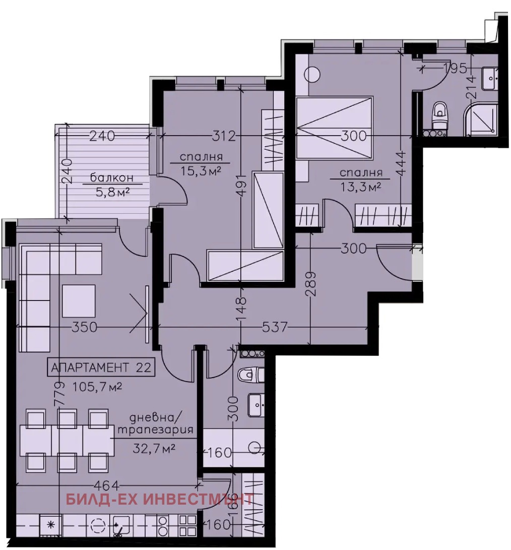 Продава 3-СТАЕН, гр. София, Манастирски ливади, снимка 17 - Апартаменти - 54135341