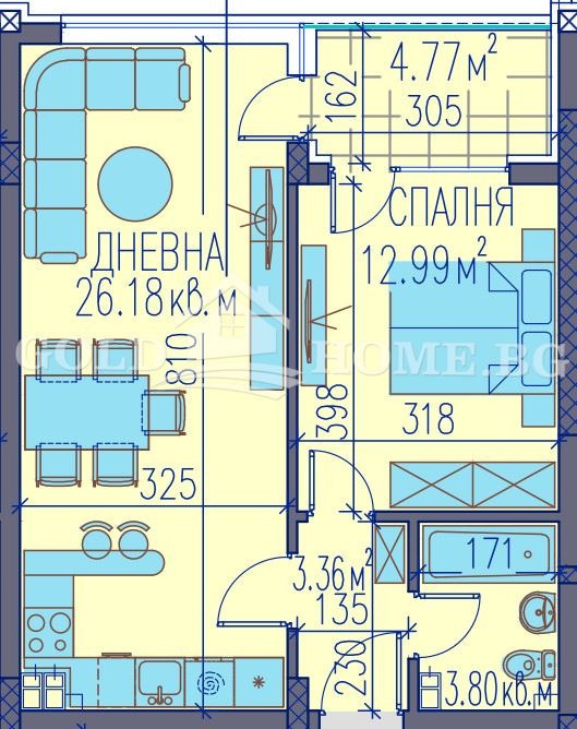 Продава  2-стаен град Пловдив , Каменица 2 , 71 кв.м | 45468384 - изображение [2]