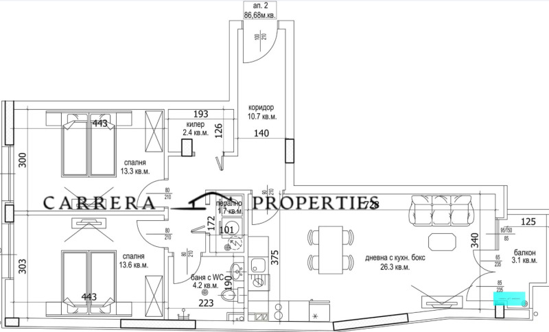 Продава 3-СТАЕН, гр. Варна, Цветен квартал