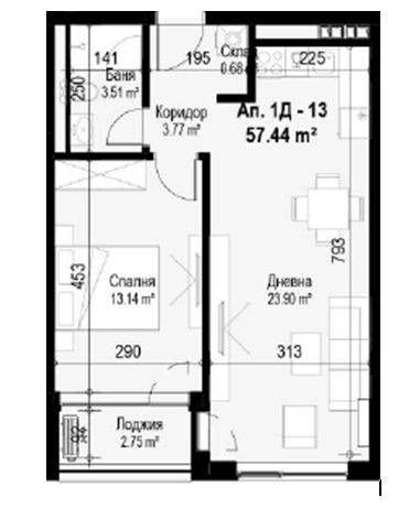 Till salu  1 sovrum Sofia , Banisjora , 67 kvm | 96187348 - bild [3]