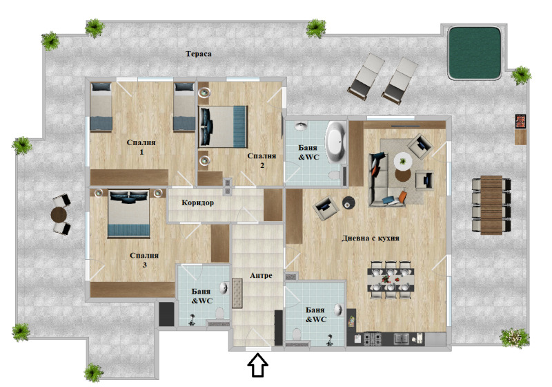 Продава  4-стаен, град София, Павлово •  524 700 € • ID 82885307 — holmes.bg - [1] 