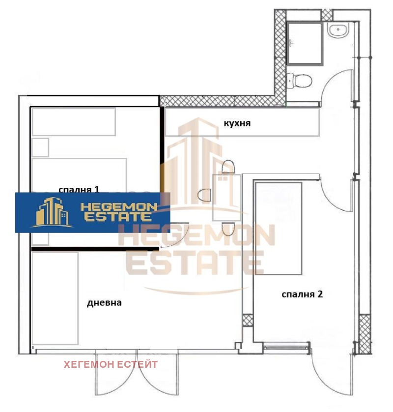 Продается  2 спальни Варна , Център , 50 кв.м | 50136339 - изображение [8]