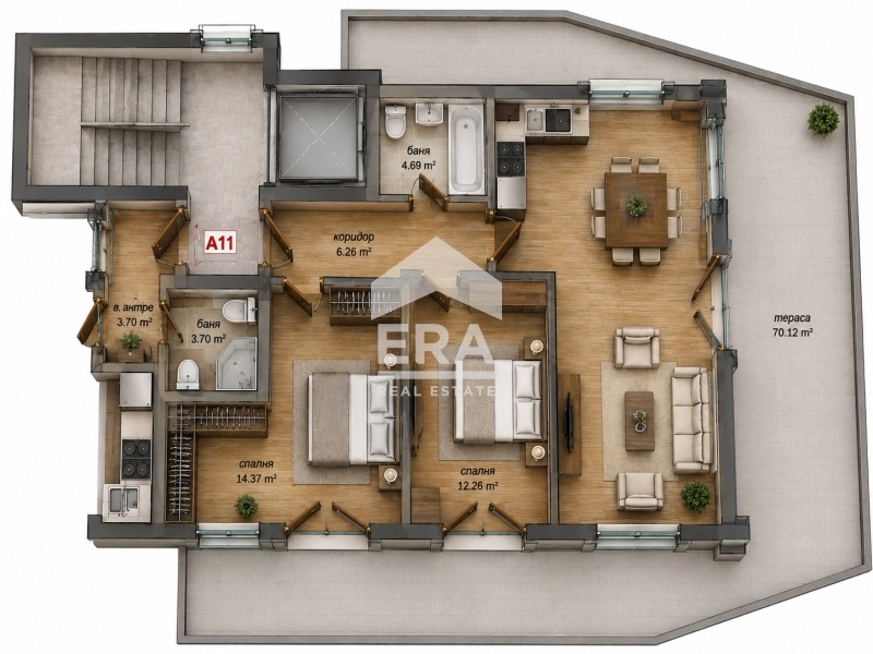 Продава 3-СТАЕН, гр. Хасково, Младежки хълм, снимка 5 - Апартаменти - 55836179