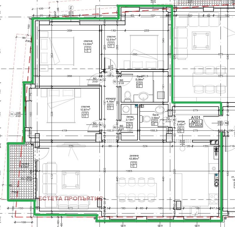 Na sprzedaż  3 sypialnie Sofia , Malinowa dolina , 149 mkw | 67926226 - obraz [5]