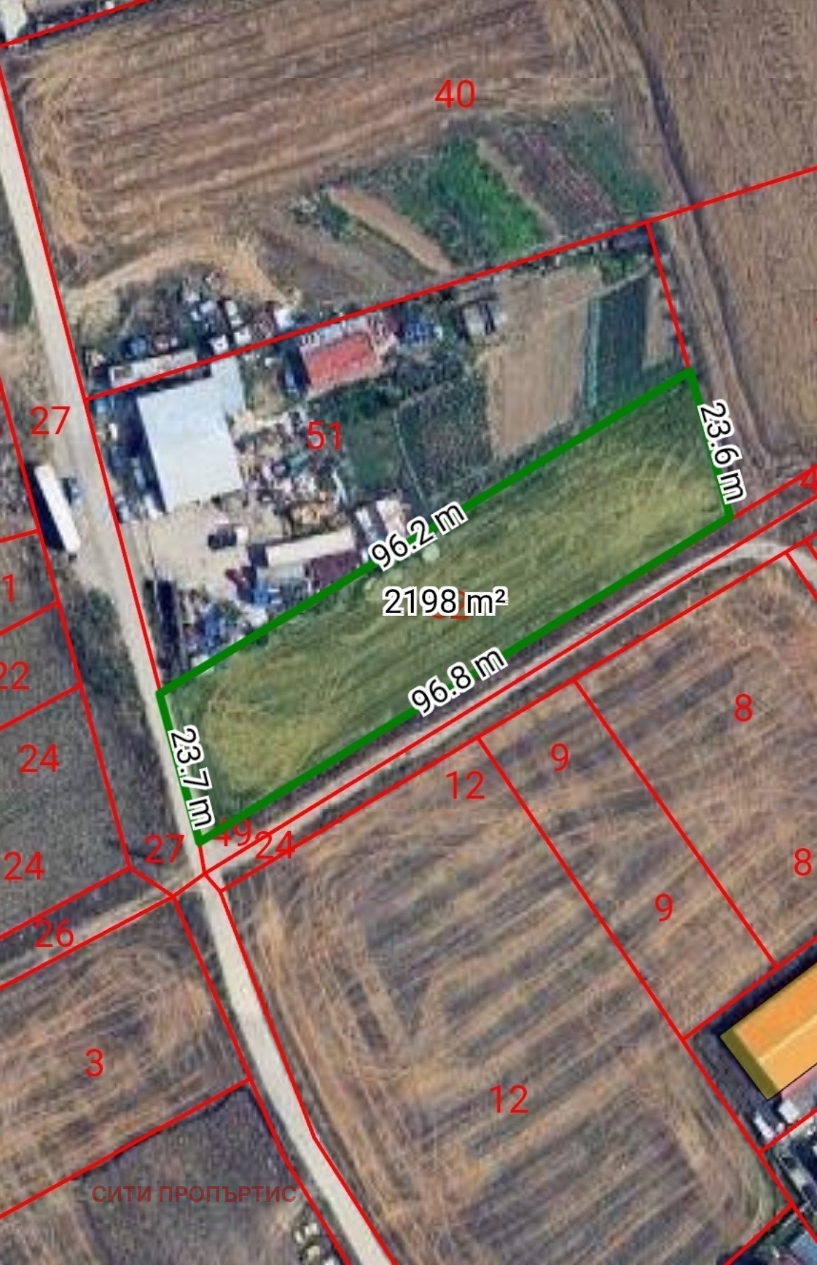 Продава ПАРЦЕЛ, гр. Благоевград, Втора промишлена зона, снимка 2 - Парцели - 54817436