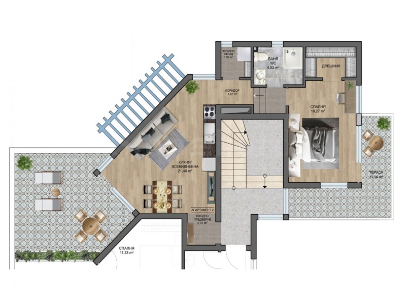 Продаја  1 спаваћа соба регион Варна , Бјала , 84 м2 | 98506185 - слика [8]