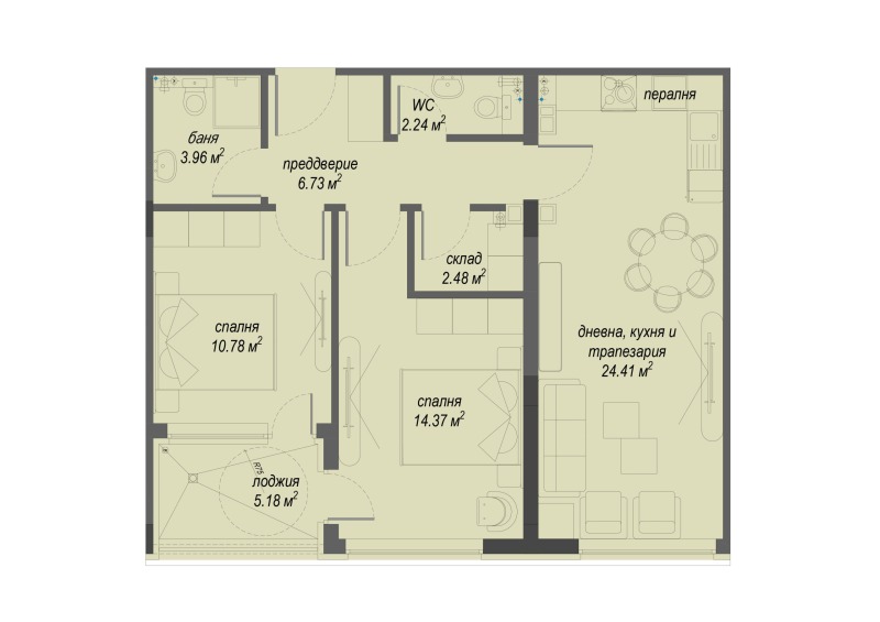 Продава 3-СТАЕН, гр. София, Малинова долина, снимка 2 - Aпартаменти - 47532165