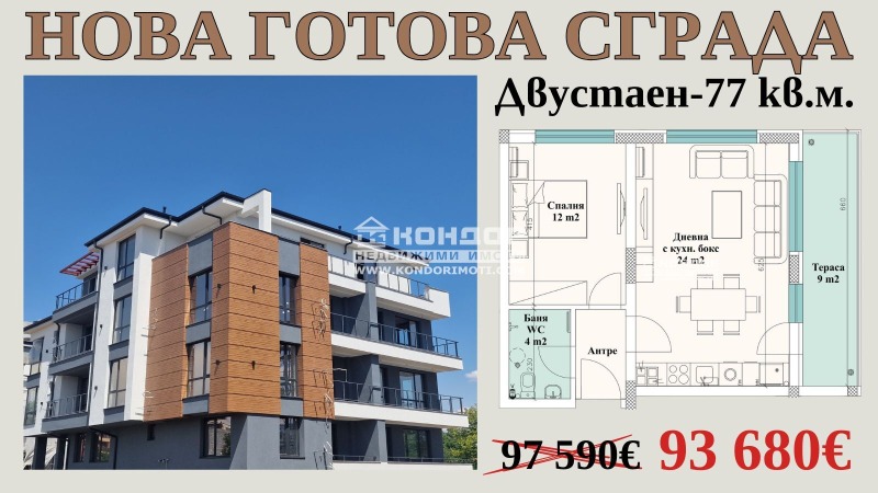 Продава 2-СТАЕН, гр. Пловдив, Остромила, снимка 1 - Aпартаменти - 47933699