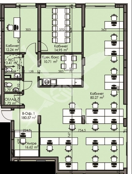 Till salu  Kontor Burgas , Izgrev , 180 kvm | 14182744