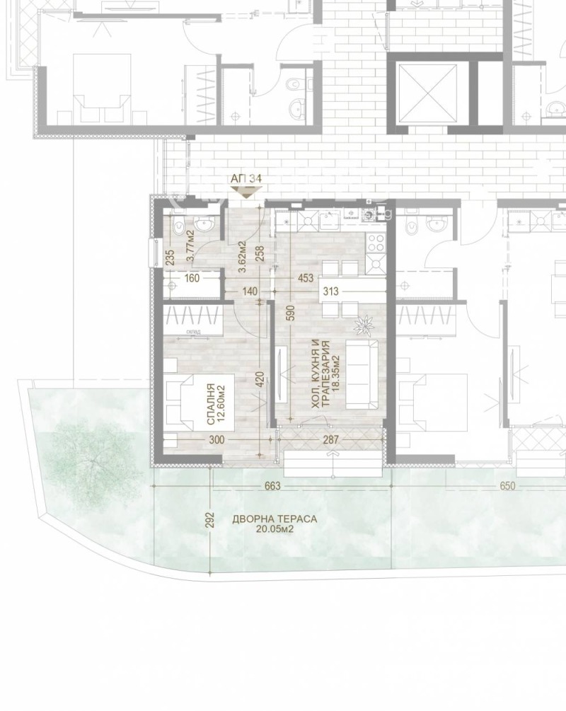 Til salg  1 soveværelse Sofia , Manastirski livadi , 76 kvm | 31521490 - billede [2]