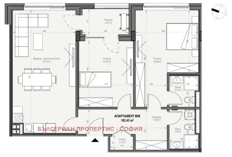 Продава 3-СТАЕН, гр. София, Хаджи Димитър, снимка 2 - Апартаменти - 52220167