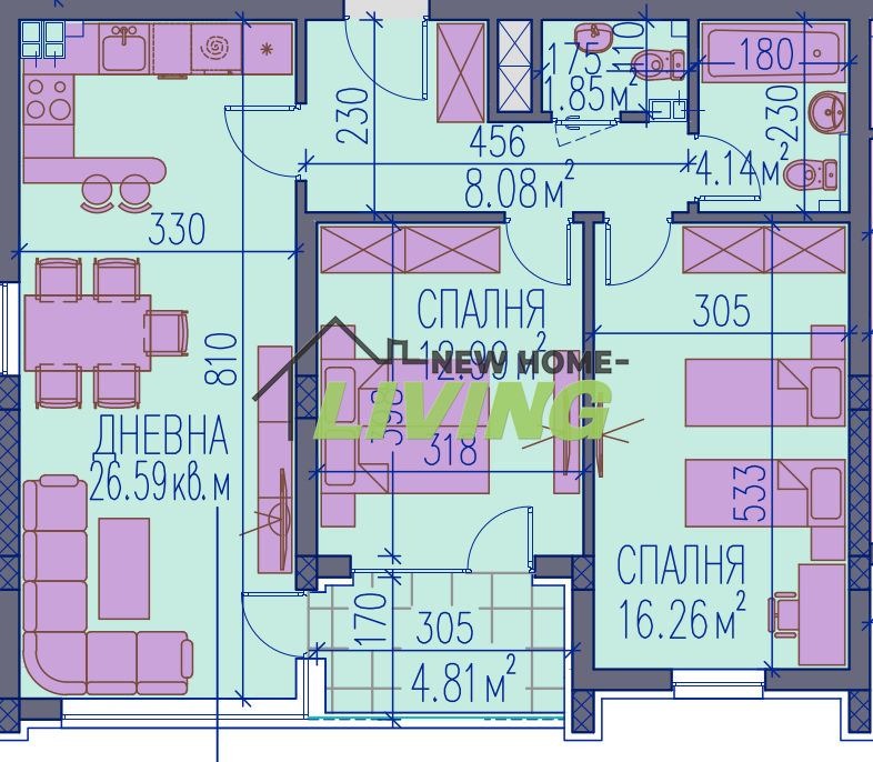 Продава 3-СТАЕН, гр. Пловдив, Център, снимка 2 - Апартаменти - 54124426