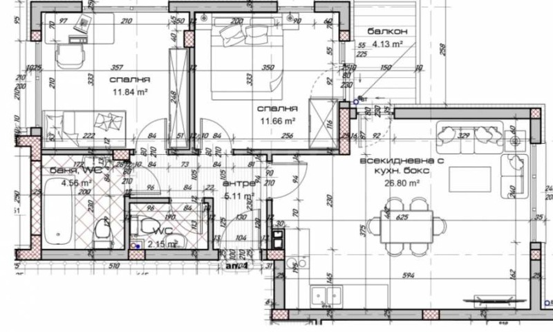 Продава 3-СТАЕН, гр. Варна, Виница, снимка 3 - Aпартаменти - 46614995