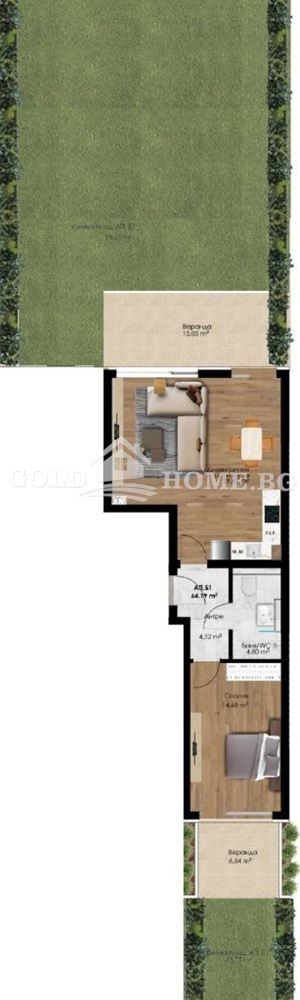 Myytävänä  1 makuuhuone Plovdiv , Hristo Smirnenski , 102 neliömetriä | 70055822 - kuva [2]