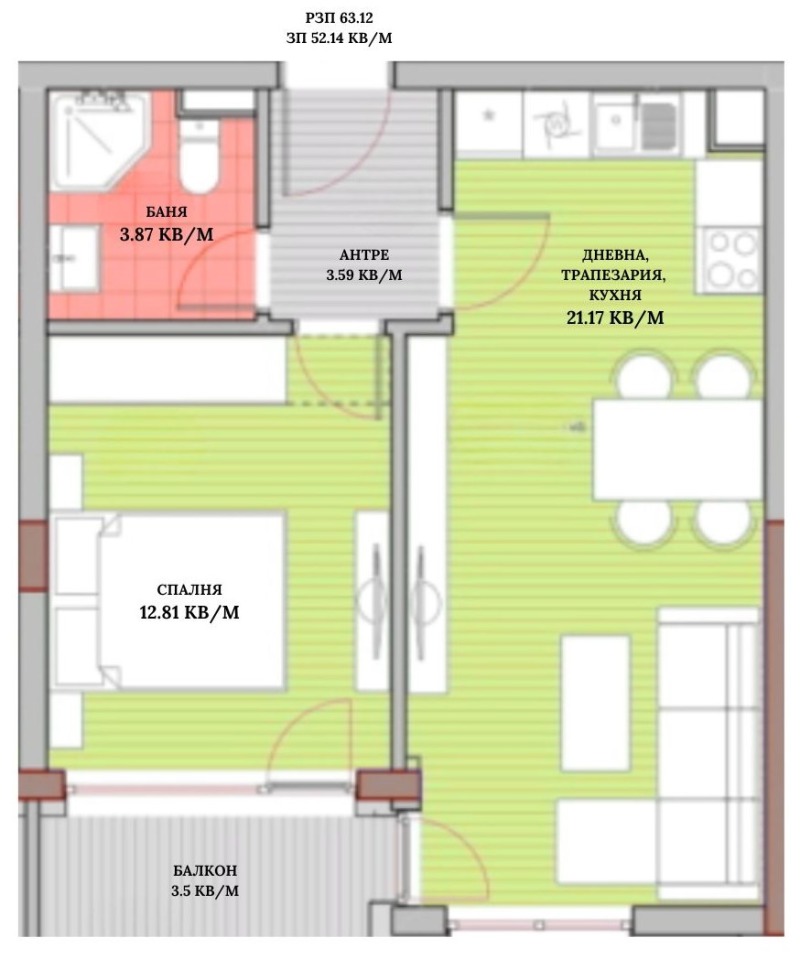 Продава 2-СТАЕН, гр. София, Малинова долина, снимка 3 - Апартаменти - 52723447