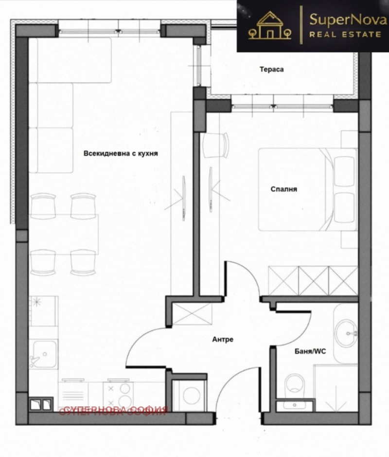 Продава 2-СТАЕН, гр. София, Манастирски ливади