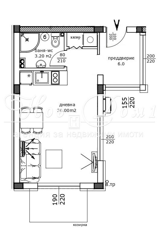 Zu verkaufen  Studio Warna , Asparuhowo , 40 qm | 47174315 - Bild [2]