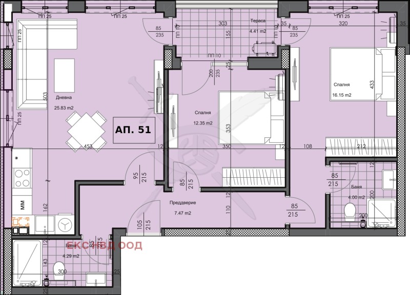 Продава 3-СТАЕН в град Пловдив, Гагарин - 112 кв.м / 139 500 € » 272 838.29 лв., ЕКС НВД ПЛОВДИВ ООД