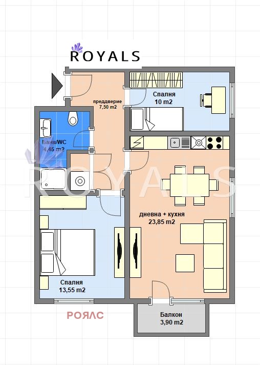 Na sprzedaż  2 sypialnie Warna , Kajsiewa gradina , 89 mkw | 85974503 - obraz [3]