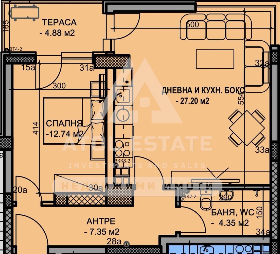 Продава 2-СТАЕН, гр. Пловдив, Южен, снимка 2 - Апартаменти - 54158718