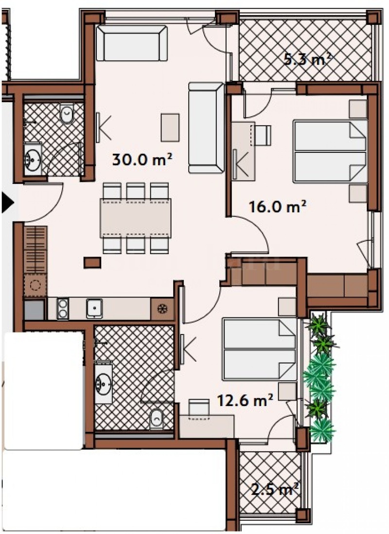 Продаја  2 спаваће собе регион Бургас , Созопол , 100 м2 | 11228802 - слика [2]