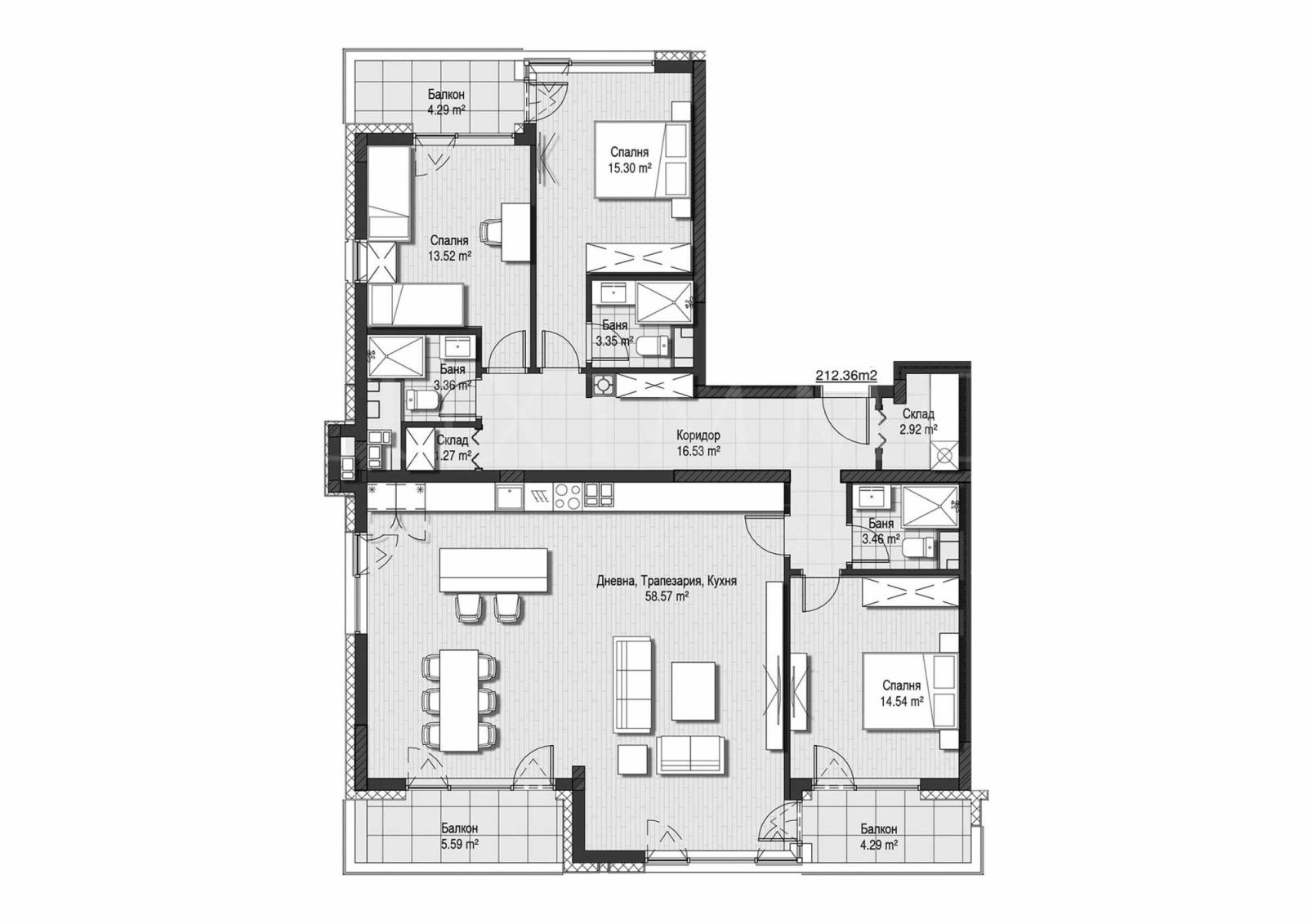 Продава 4-СТАЕН, гр. София, Кръстова вада, снимка 11 - Апартаменти - 53903826